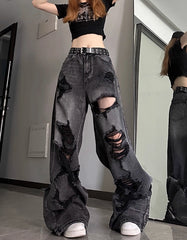 Yeonjun Washed Tattered Denim Jeans