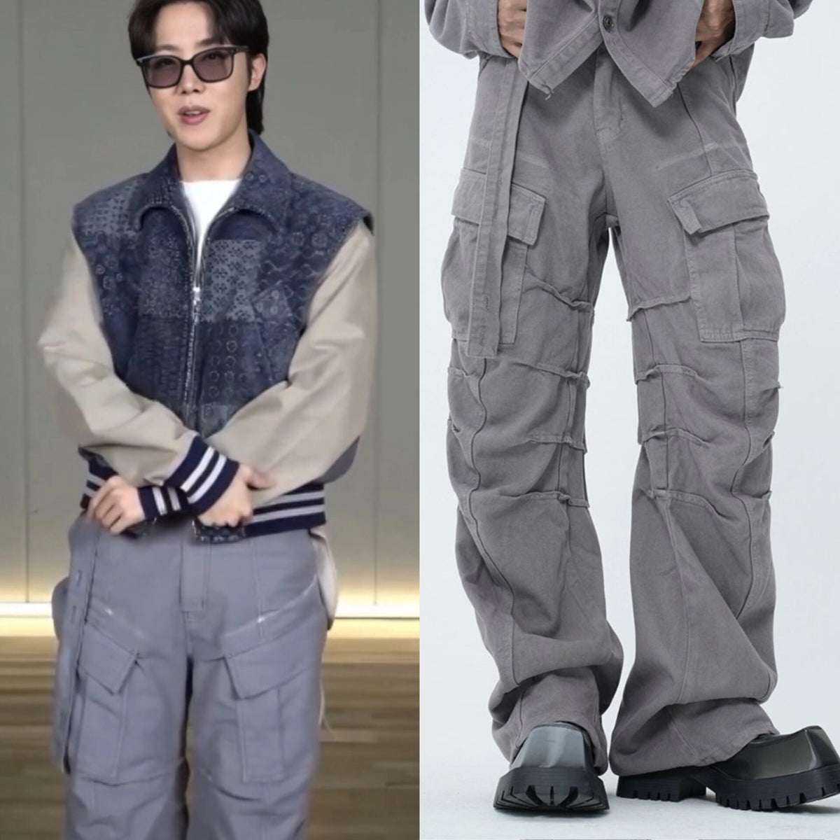 J-Hope Ash Belted Cargo Pants