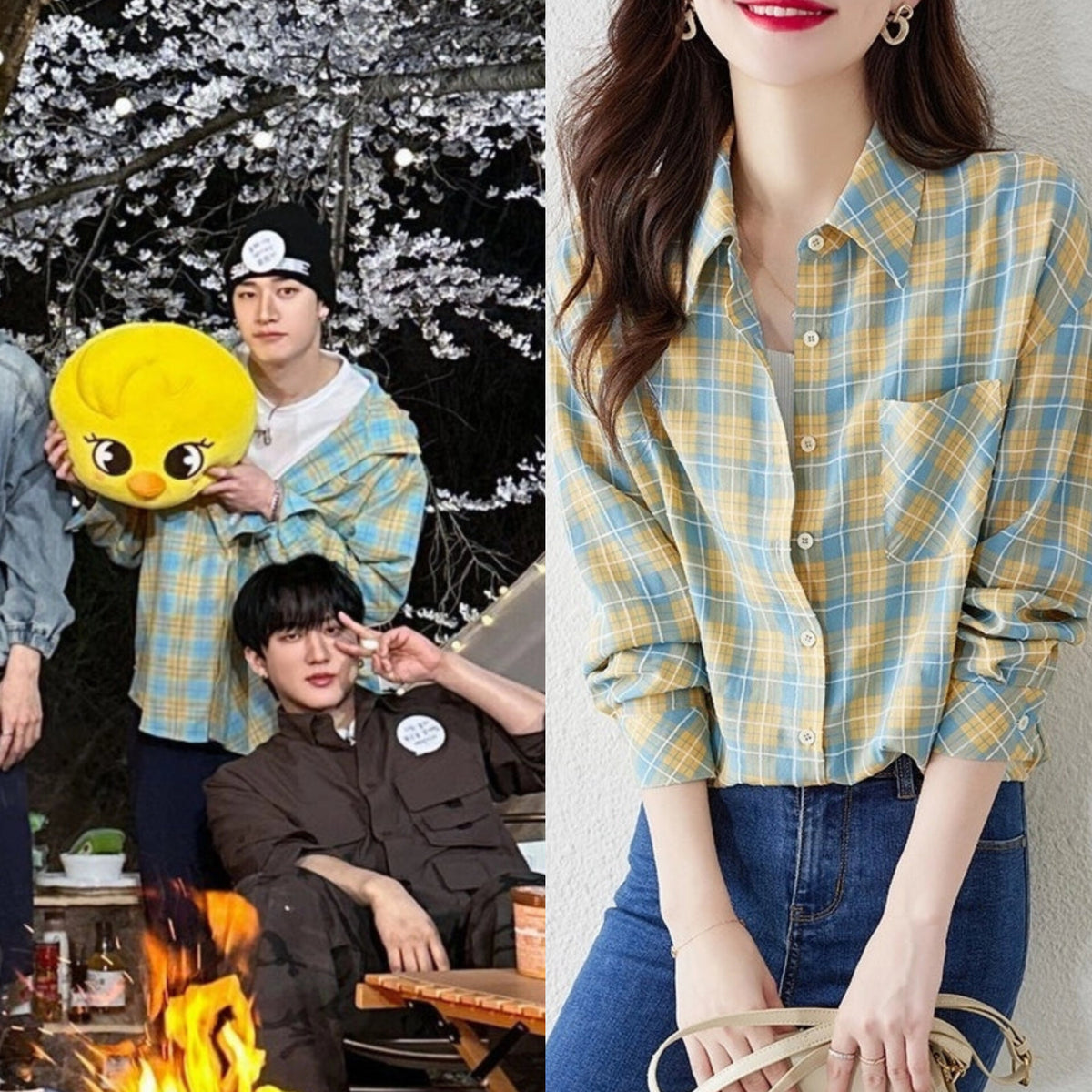 Bang Chan Plaid Shirt