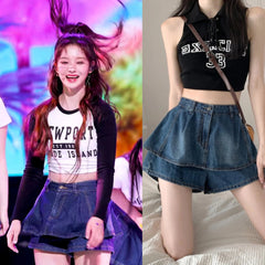 Sullyoon Layered Denim Skorts