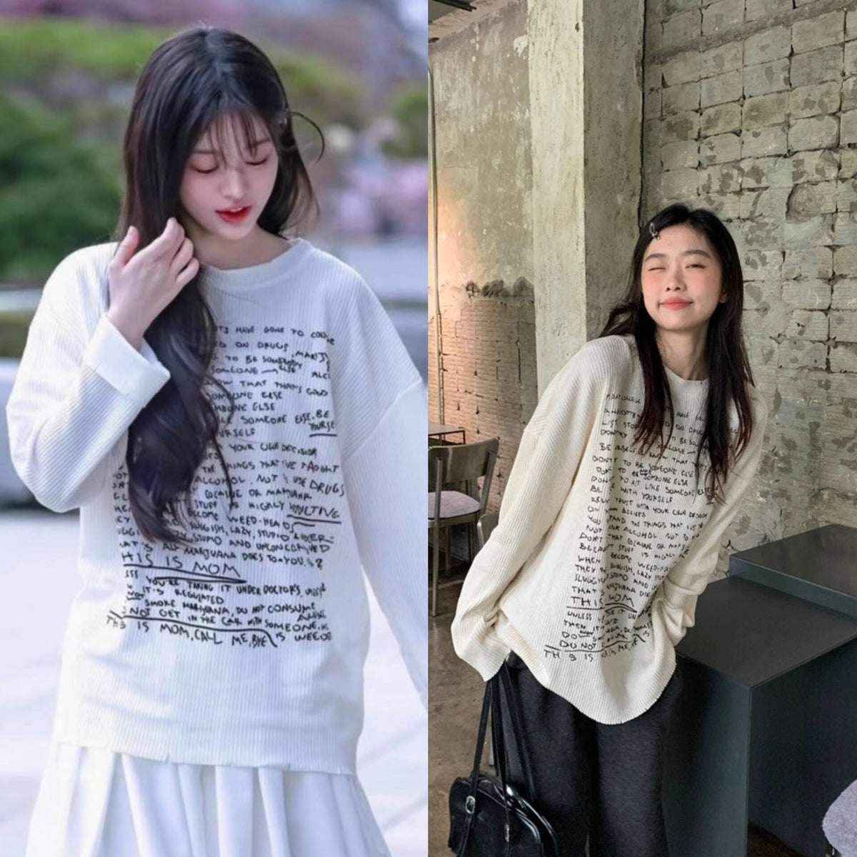 Minju Handwritten Knit T-Shirt