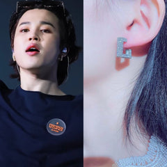 Jimin Silver Geometric Earrings