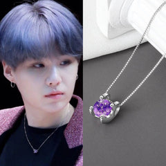 Suga Lilac Rhinestone Necklace