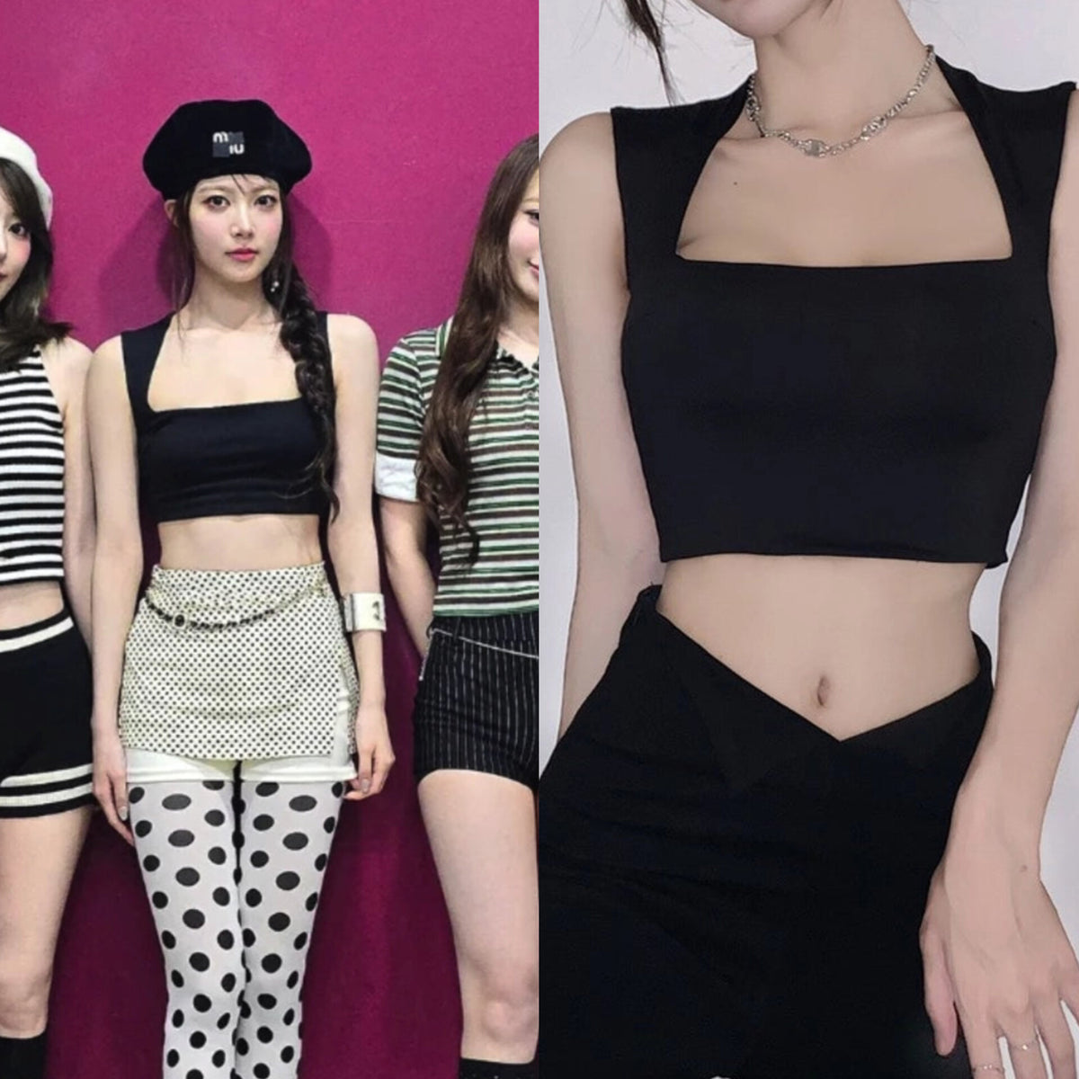 Eunchae Square Neck Crop Top