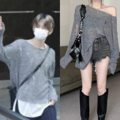 Yeonjun Distressed Sweater