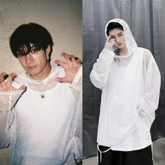 Bang Chan Oversized Net Hoodie