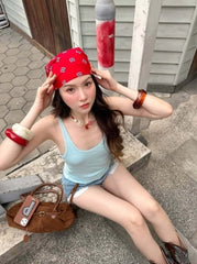 Ahyeon Red Cashew Print Bandana