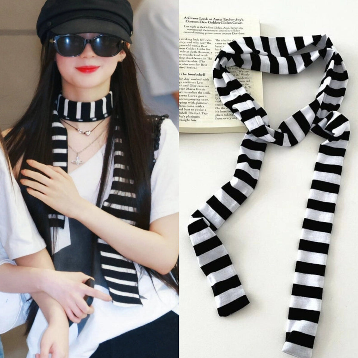 Black And White Stripes Scarf | Asa – BabyMonster