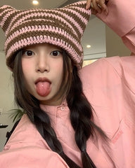 Taehyung Crochet Cat Ears Hat