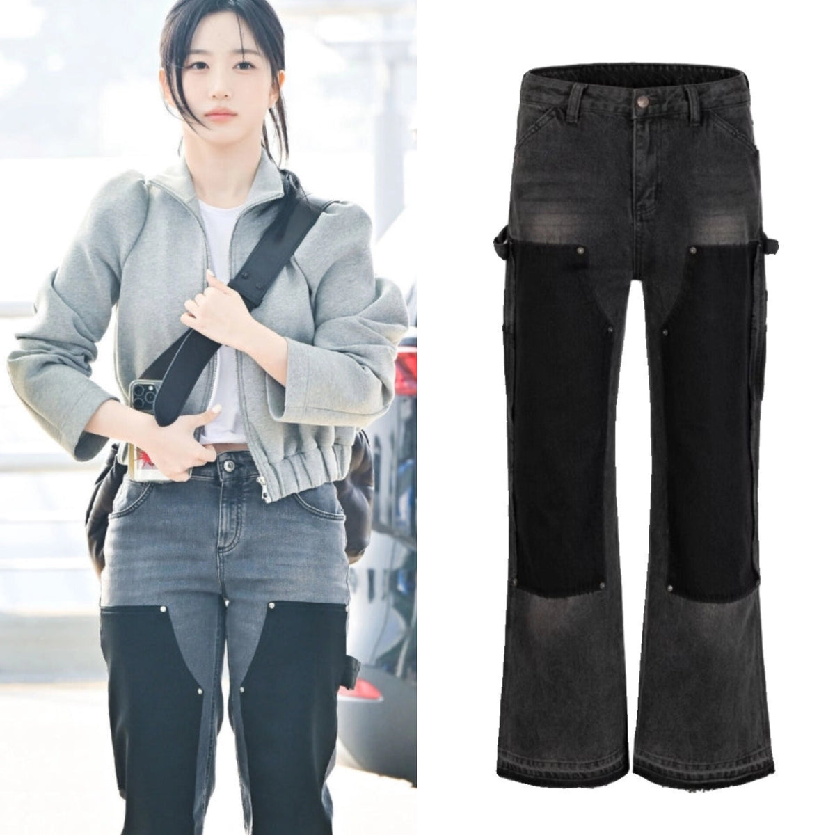 Haewon Panelled Denim Jeans
