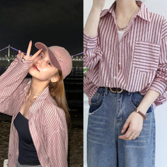 Yeji Pink Stripe Button-Down Shirt