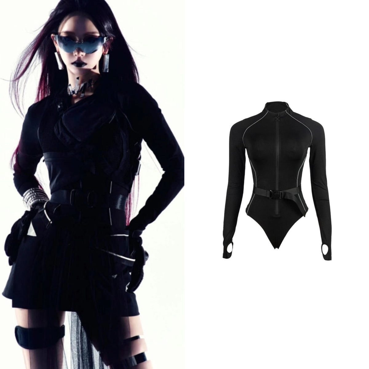 Karina Buckle Belt Bodysuit