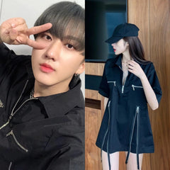 Changbin Zipper Polo Shirt