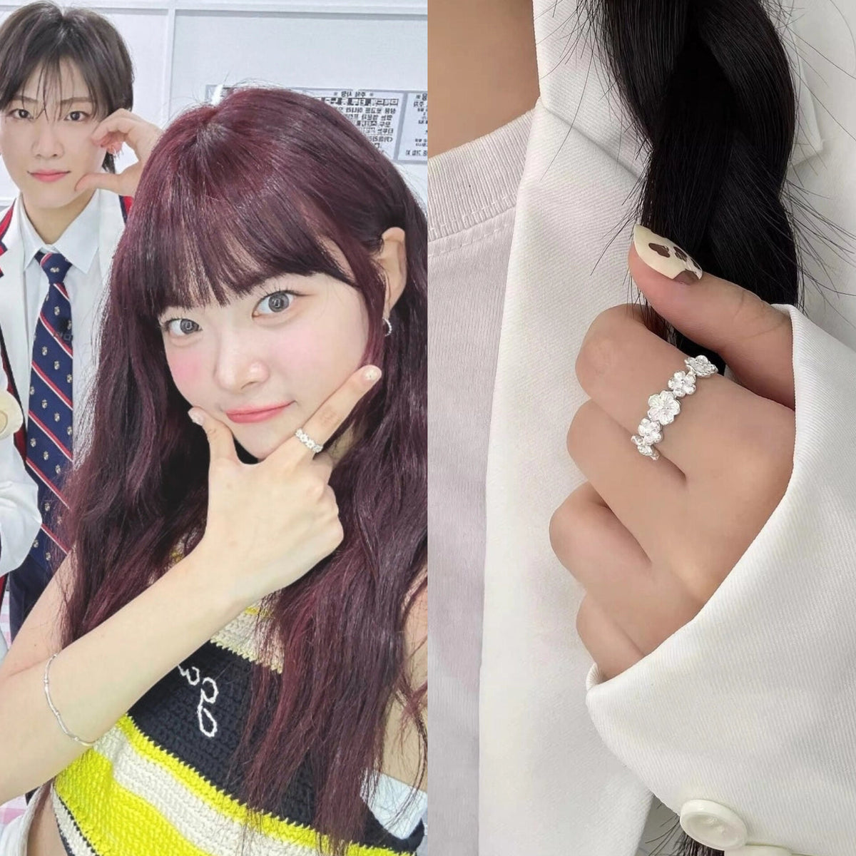 Eunchae Flower Chain Ring