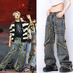 Jay Indigo Tassel-Lined Jeans