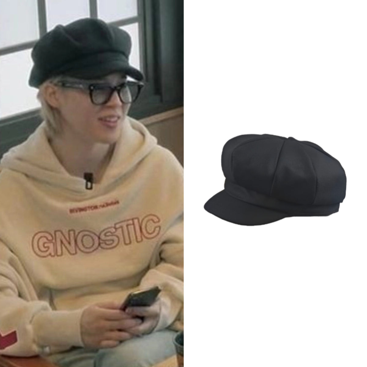 Jimin Noir Newsboy Beret Hat