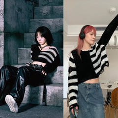 Haewon Cropped Stripe Sweater