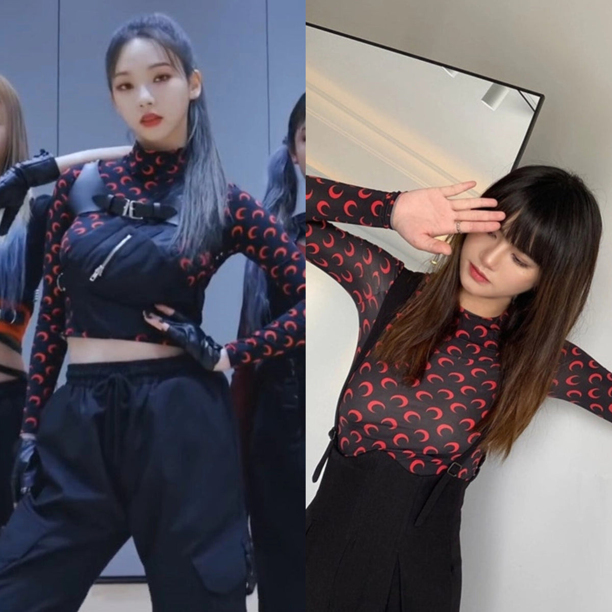 Karina Red Moon Fitted Top