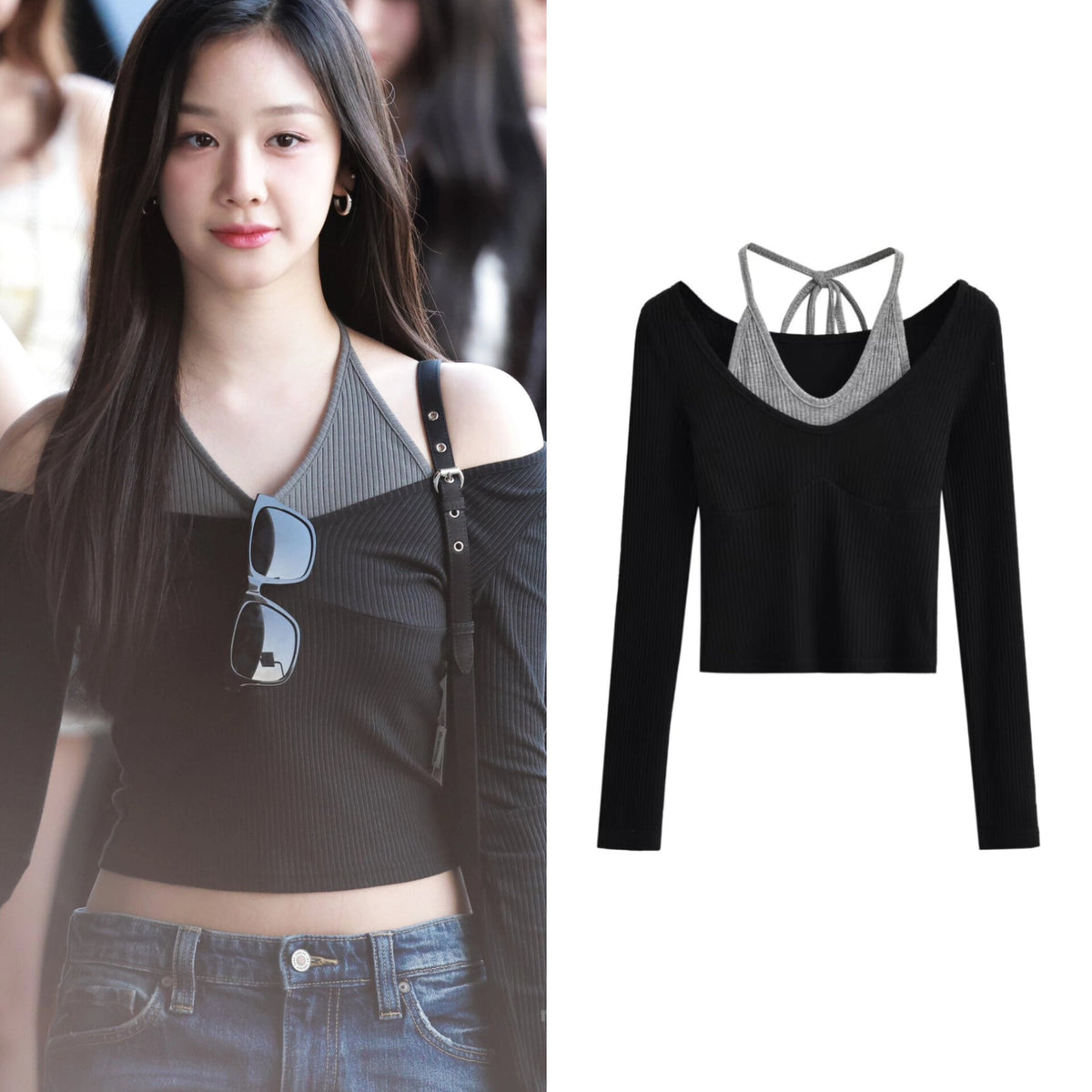 Pharita Two-Piece Illusion Top