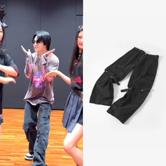 Jimin Noir Adjustable Cargo Pants