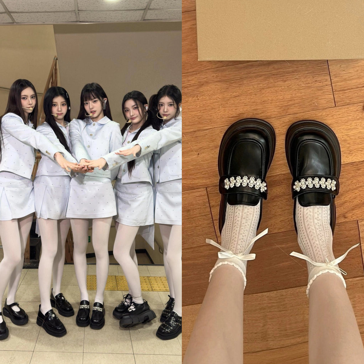 Minju Pearl Chain Platform Loafers