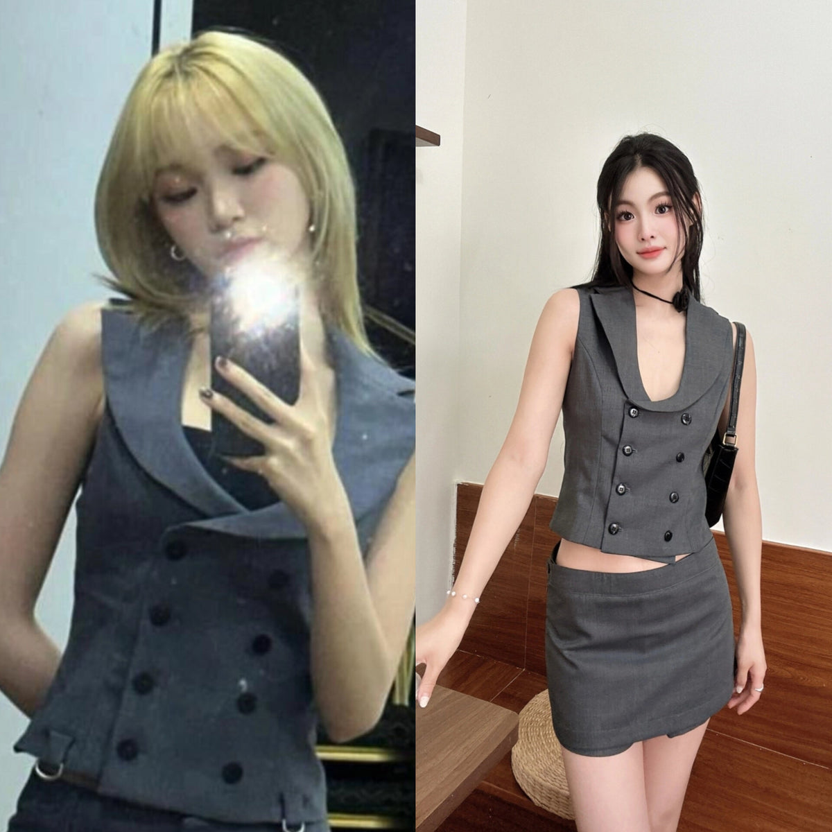 Chaewon Double Breasted Vest