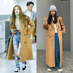 Rose Long Woolen Coat