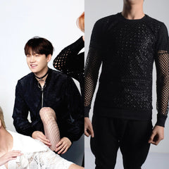 J-Hope Noir Fishnet Top