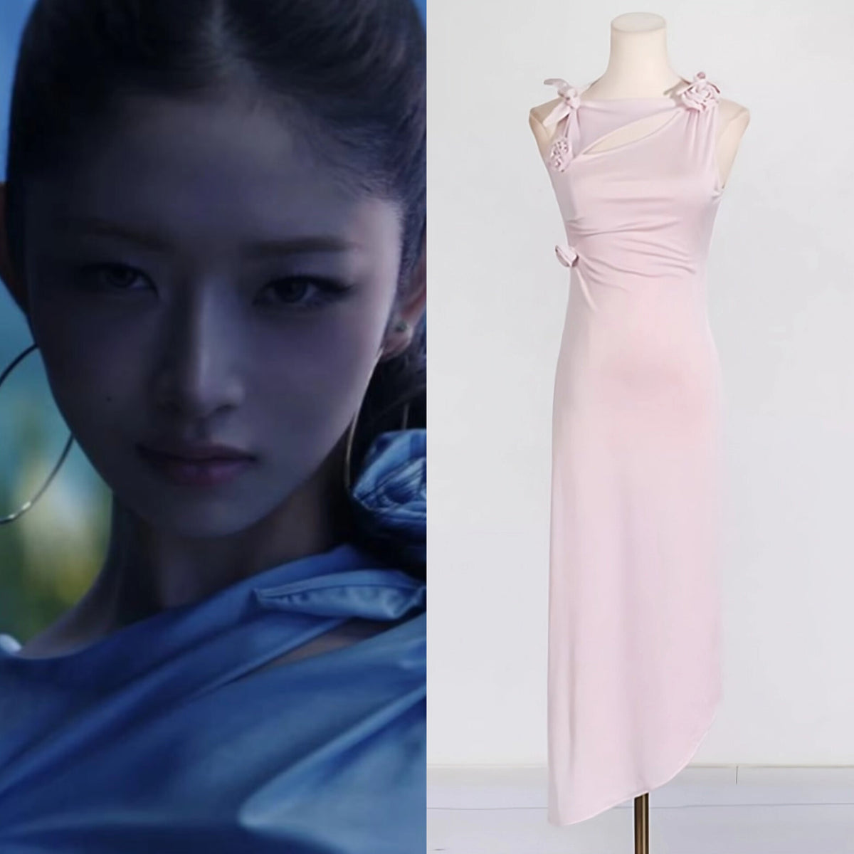Rei Pink Floral Cut-Out Dress