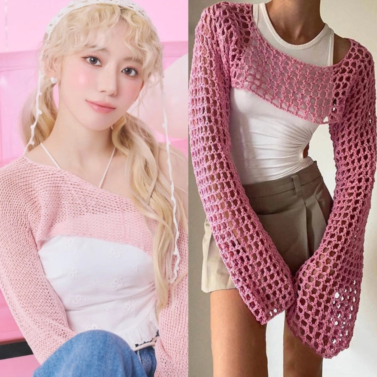 Sakura Hollow Cropped Sweater