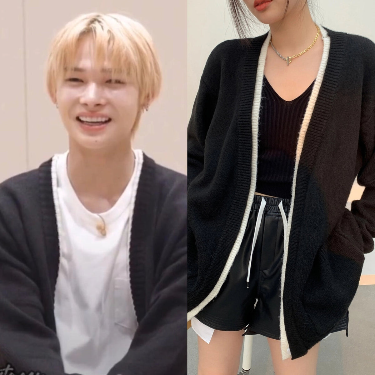 Ni-Ki Noir Open Knit Cardigan