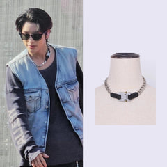 Jake Silver Chain Buckle Necklace