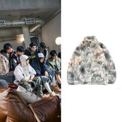 Jake Ash Tie-Dye Plush Jacket