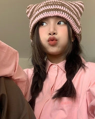 Taehyung Crochet Cat Ears Hat