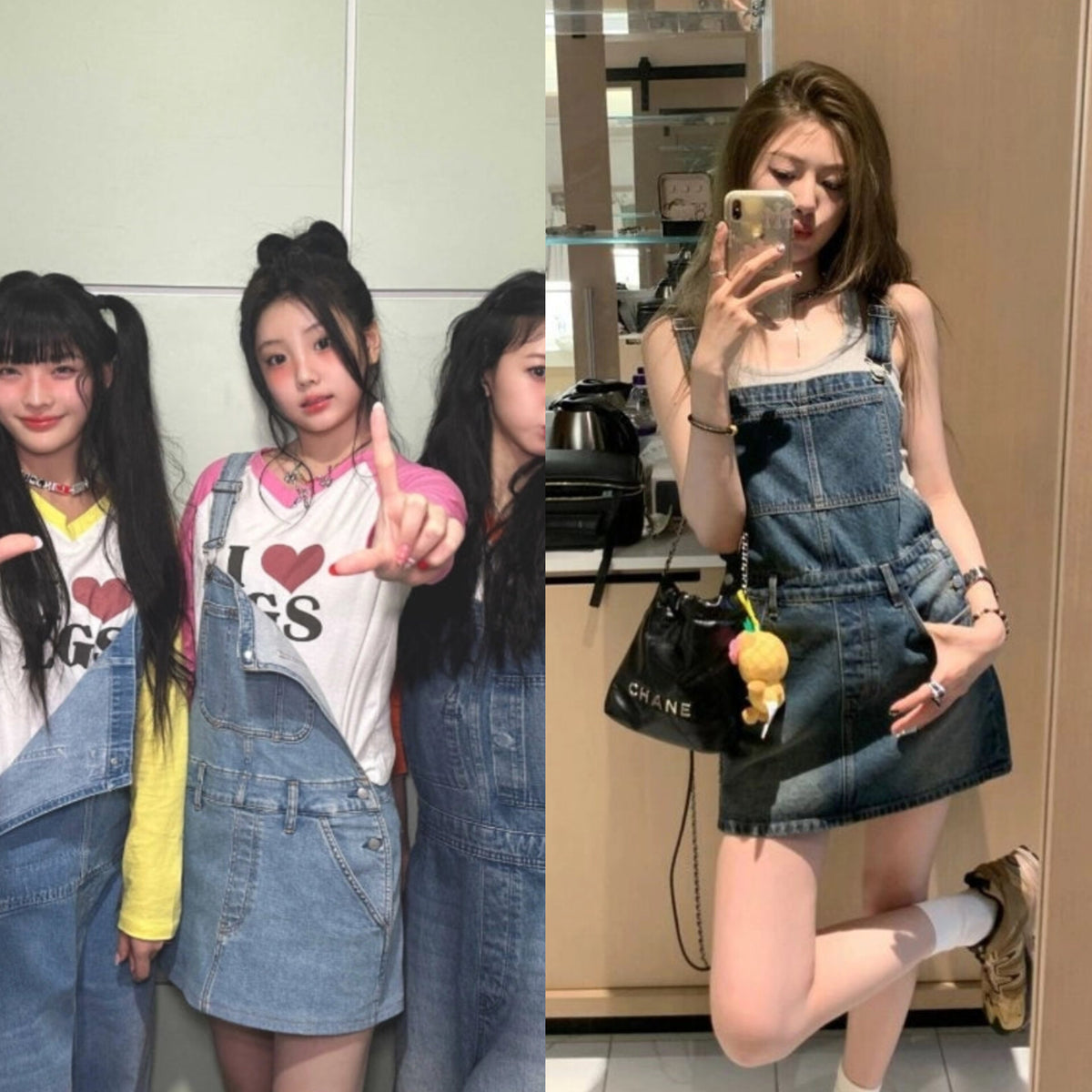Wonhee Blue Denim Skirt Dress